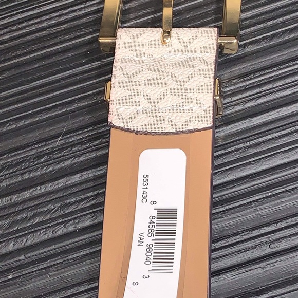 MICHAEL Michael Kors Tan and Gold Buckle Belt